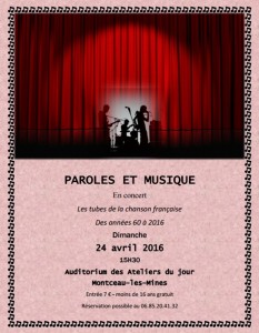 « Paroles et musique » en concert…