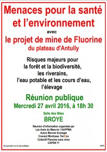 Mine de fluorine à Antully