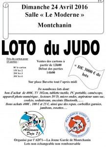 RAPPEL : Loto de l’Alliance Dojo 71 – section Montchanin