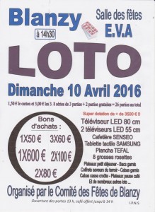 RAPPEL : Comité des fêtes de Blanzy (Sortir)