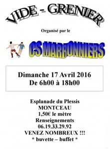 RAPPEL : CS Marronniers (Montceau-les-Mines)