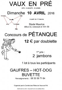 Comité des fêtes de Vaux-en-Pré (Sortir)
