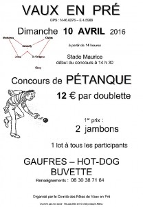 Comité des fêtes de Vaux-en-Pré (Sortir)