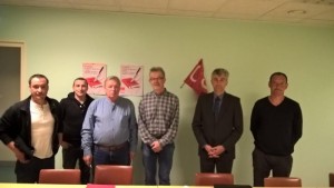 Rencontre syndicat mines-énergie CGT et le président du conseil départemental André Accary