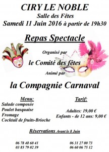 Rappel et nouvelles infos – Comité des fêtes de Ciry-le-Noble