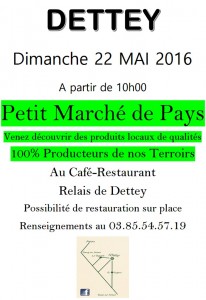« Petit marché de pays » à Dettey (Sortir)
