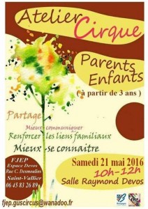Atelier CIRQUE parents/enfants (Saint-Vallier)