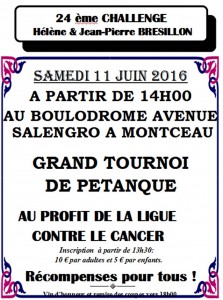 Ligue Contre Le Cancer : Challenge Hélène et Jean-Pierre Brésillon