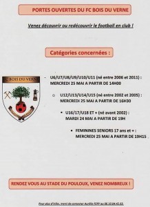 Portes ouvertes du Fc Bois du Verne (Foot)