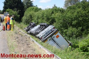 Réactualisé à 05 h 38 : Faits divers – Camion au fossé sur la RCEA à Blanzy…