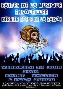 Vendredi 24 juin 2016, dernier bœuf musical à l’ECLA à Saint-Vallier