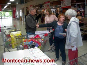 Le caddie exemplaire, la démonstration à l’Intermarché à Saint-Vallier