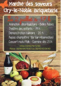 Marché des saveurs à Ciry le Noble