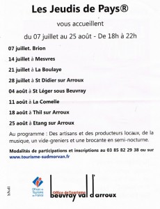 Les jeudis du Morvan (Sortir)