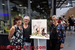 Colette, Annick, Jacqueline exposent chez Berthe aux grands pieds