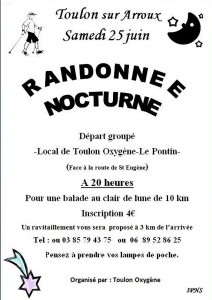 Randonnée nocture à Toulon sur Arroux (Sortir)