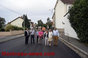 Bois du Verne, travaux de voirie, les élus sur place…
