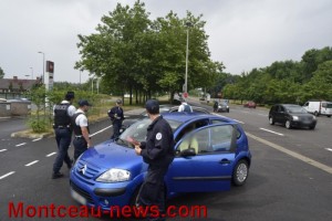 Opération de contrôle routier Avenue des Alouettes (Montceau)