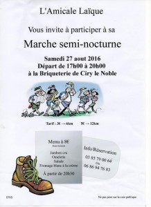 RAPPEL : Amicale laïque de Ciry le Noble