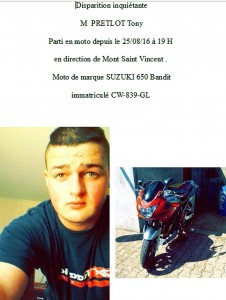 Disparition inquiétante (Saône-et-Loire)
