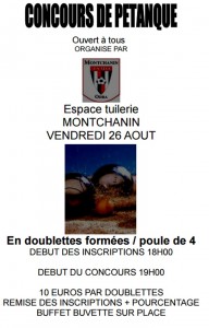 Concours de pétanque (Montchanin)
