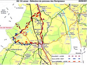 RD 18 – Commune de Laives : Rénovation du Ponceau des Ravigneaux