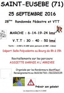 28ème randonnée pédestre et VTT (Saint-Eusèbe)
