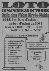 RAPPEL : Gaule Cirysienne (Ciry-le-Noble)