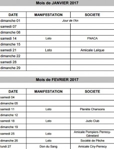Calendrier des manifestations de Perrecy-les-Forges (Sortir)
