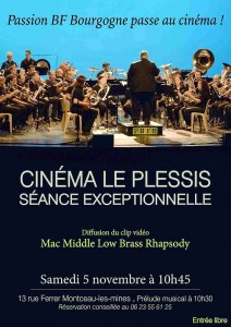 Samedi 5 novembre 2016, à 10h30, au cinéma le Plessis à Montceau-les-Mines