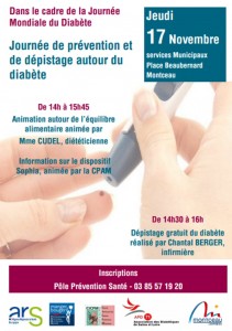 Jeudi 17 novembre 2016 : Journée mondiale du diabète (Santé)