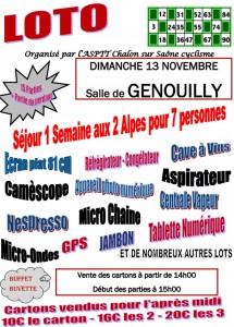 Loto de l’ASPTT Chalon à Genouilly (Sortir)