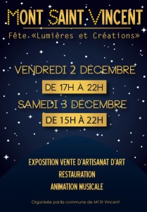 2ème Fête « Lumières et Créations » (Mont-Saint-Vincent)