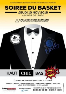 Basket Montceau Bourgogne (Sortir) : Le club vous invite à sa soirée, réservez vite !