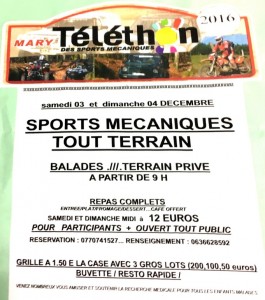 Téléthon des « Sports mécaniques » de Mary