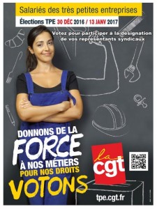 La CGT appelle les salariés des Très Petites Entreprises à voter !