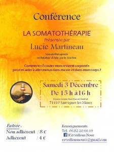 Conférence « La Somatothérapie » à Sanvignes