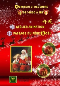 Grande fête de Noël au restaurant Mc Do (Montceau-les-Mines)
