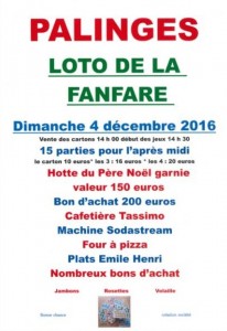 Loto de la fanfare de Palinges