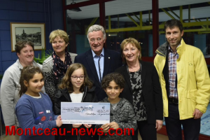 Remise du chèque des collectes et défis Téléthon 2016 (Montceau)
