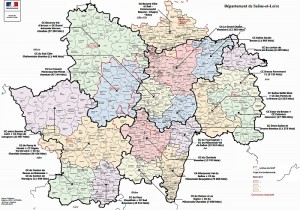 Modification des limites des arrondissements  du département de Saône-et-Loire