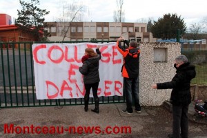 Manifestation – Collège Copernic (Saint-Vallier), toujours dans l’action