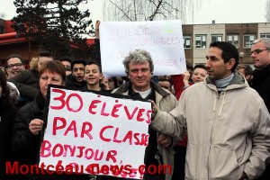 Manifestation – Collège Copernic à Saint-Vallier, les actions se poursuivent
