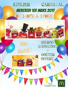 Carnaval à McDonald’s Montceau-les-Mines