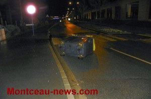 Obstacle dangereux sur la route (Montceau)