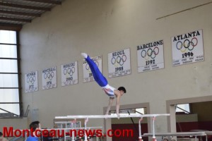 L&rsquo;équipe de France sénior de Gymnastique artistique masculine en test sélectif à Montceau