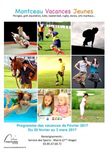 Programme de Montceau vacances jeunes de février 2017 (Montceau-les-Mines)
