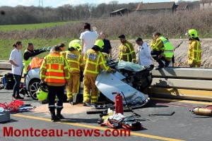 Faits divers – Une voiture se déporte et heurte un bus sur la RCEA (Saint-Eusèbe)