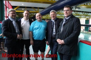 Une visite surprise au meeting de Montceau Olympic Natation…..