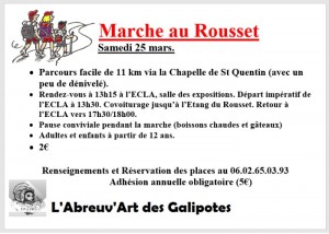 Samedi 25 mars 2017, marche du Rousset à Saint-Vallier